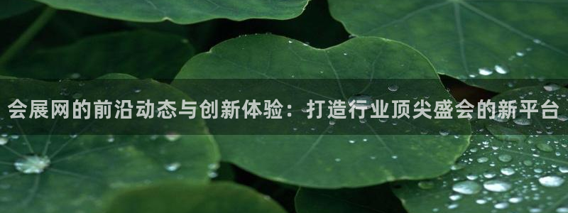 果博注册充值怎么充：会展网的前沿动态与创